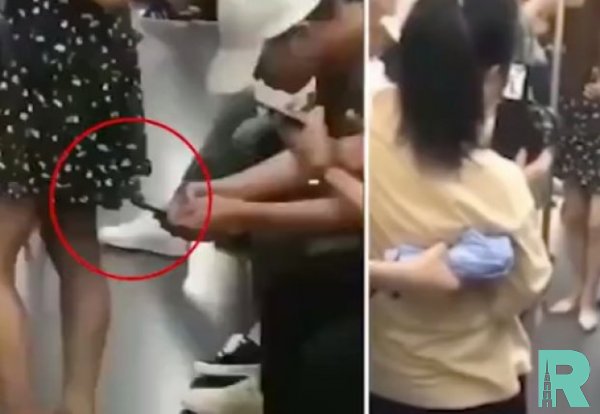 Видео о спасение в китайском метро девушки от извращенца стало вирусным