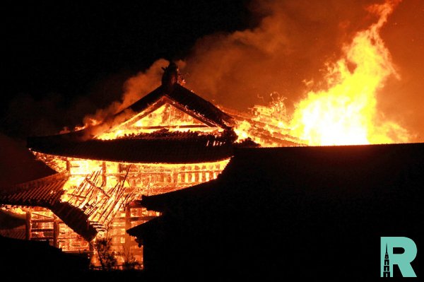 В Японии сгорел замок находящийся в списке ЮНЕСКО